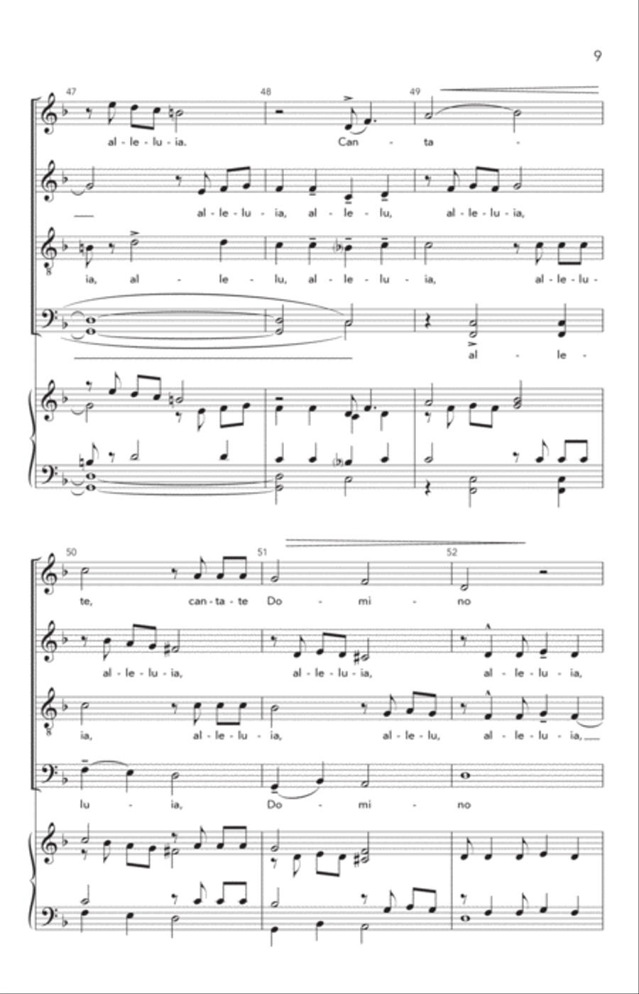 Alleluia, Cantate Domino Alleluia, Cantate Domino Divisi scores gallery preview page 8