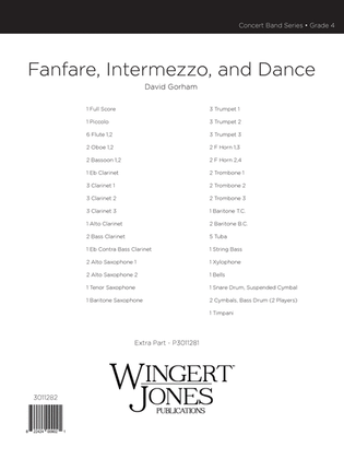 Fanfare Intermezzo and Dance - Full Score