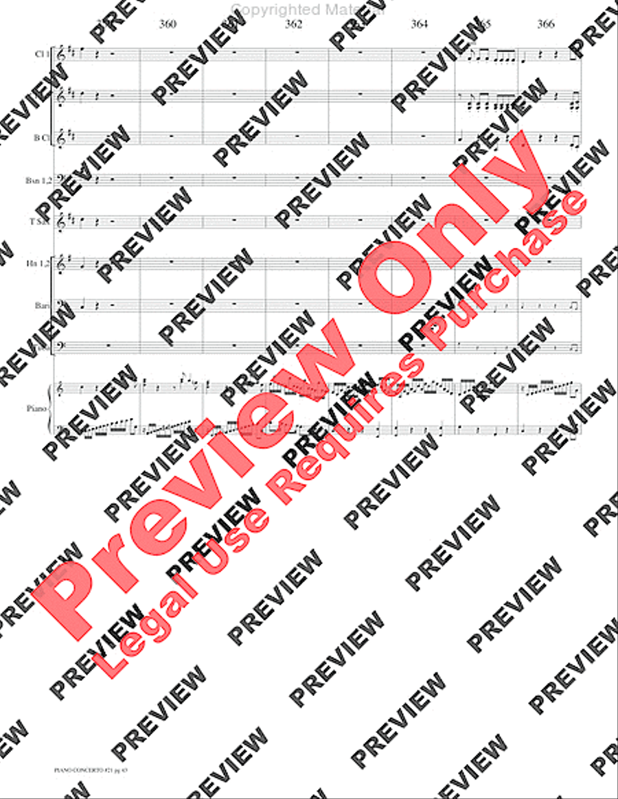 Piano Concerto No. 21, K. 467 (Movement I) Concert Band scores gallery preview page 46