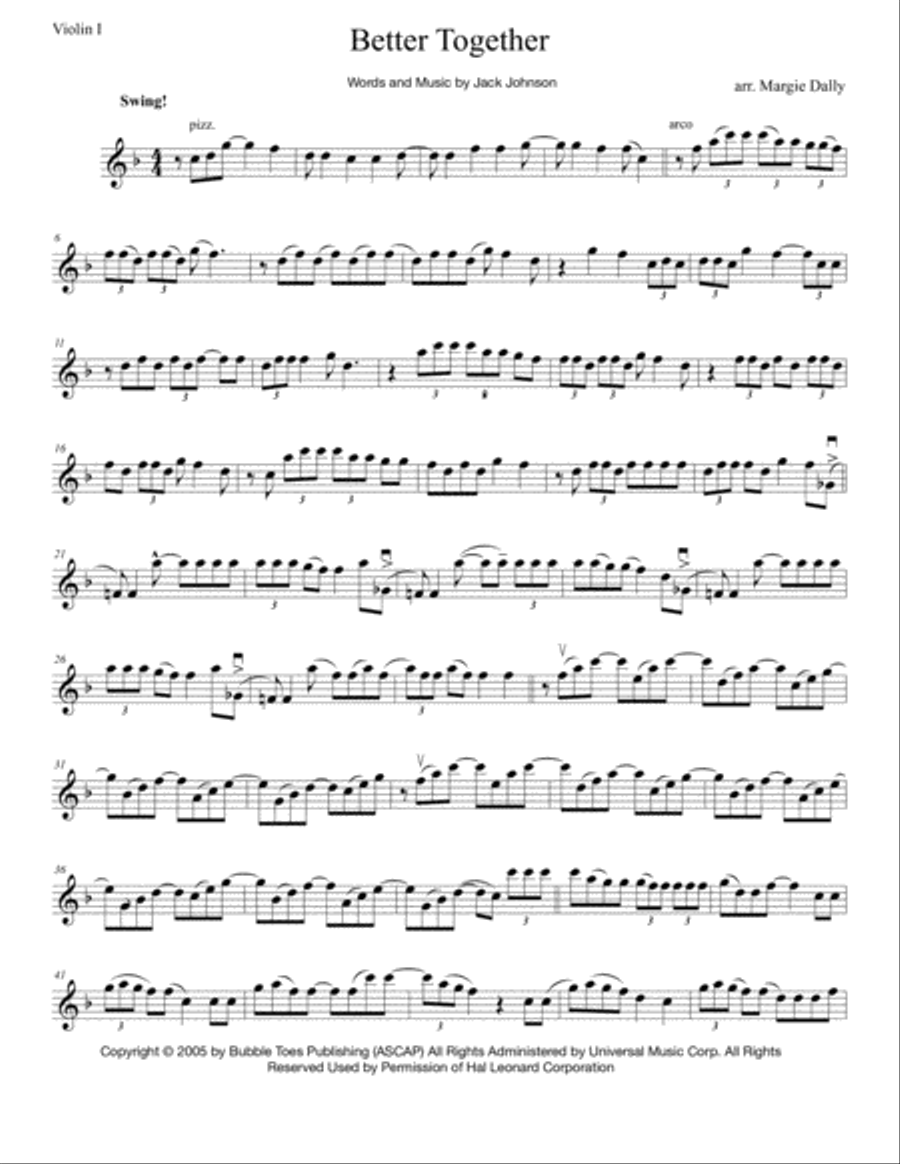 Better Together Better Together String Quartet scores gallery preview page 1