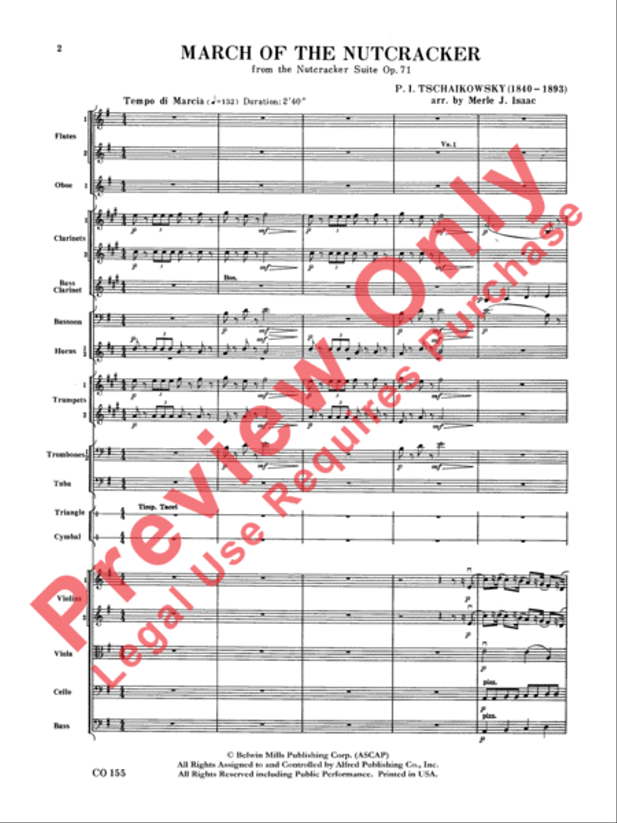Nutcracker Ballet, Set II (March of the Nutcracker and Trepak) Full Orchestra scores gallery preview page 3