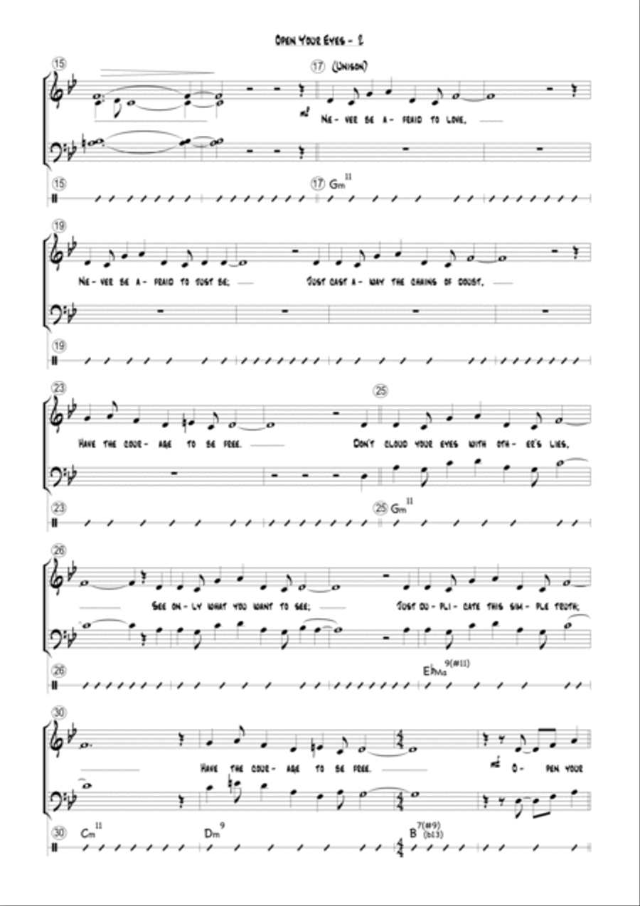Open Your Eyes, You Can Fly 4-Part scores gallery preview page 5