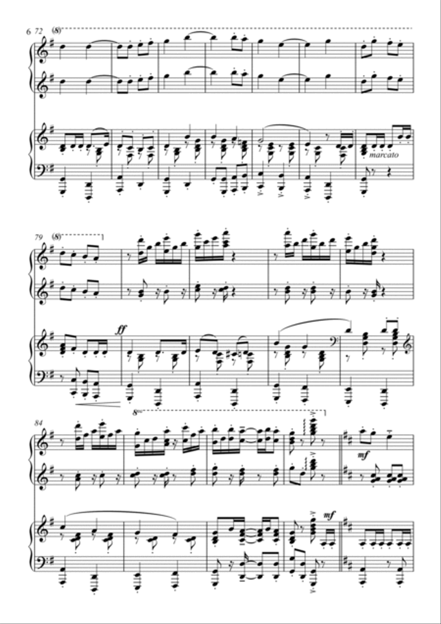 Can-Can alla Rossini (Piano Duet - Four Hands) Piano Duet scores gallery preview page 6