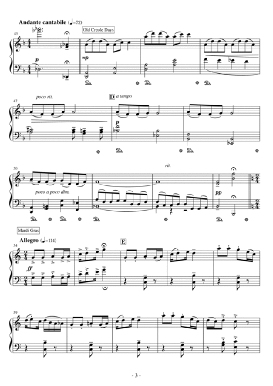 Mississippi Suite Mississippi Suite Easy Piano scores gallery preview page 3