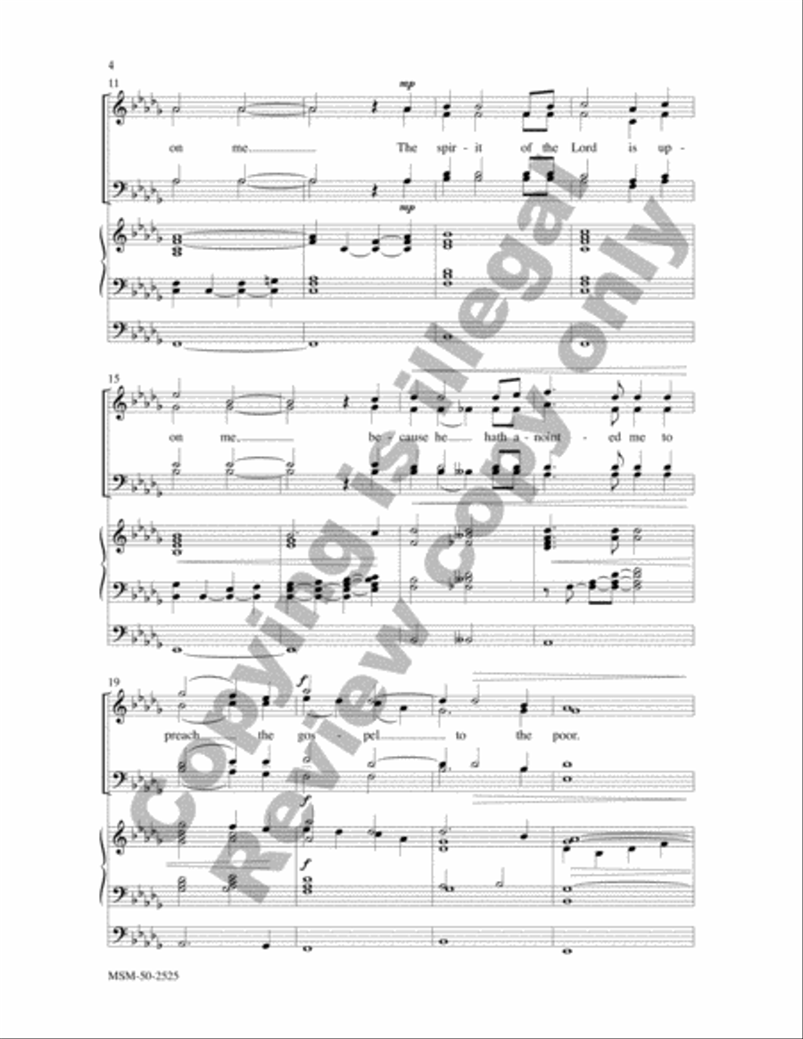 The Spirit of the Lord The Spirit of the Lord 4-Part scores gallery preview page 3