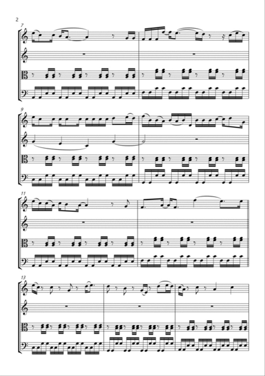 I'm Yours I'm Yours String Quartet scores gallery preview page 2