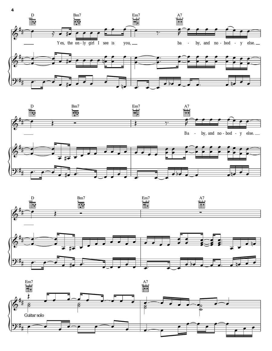 Nobody Else Piano, Vocal, Guitar scores gallery preview page 4