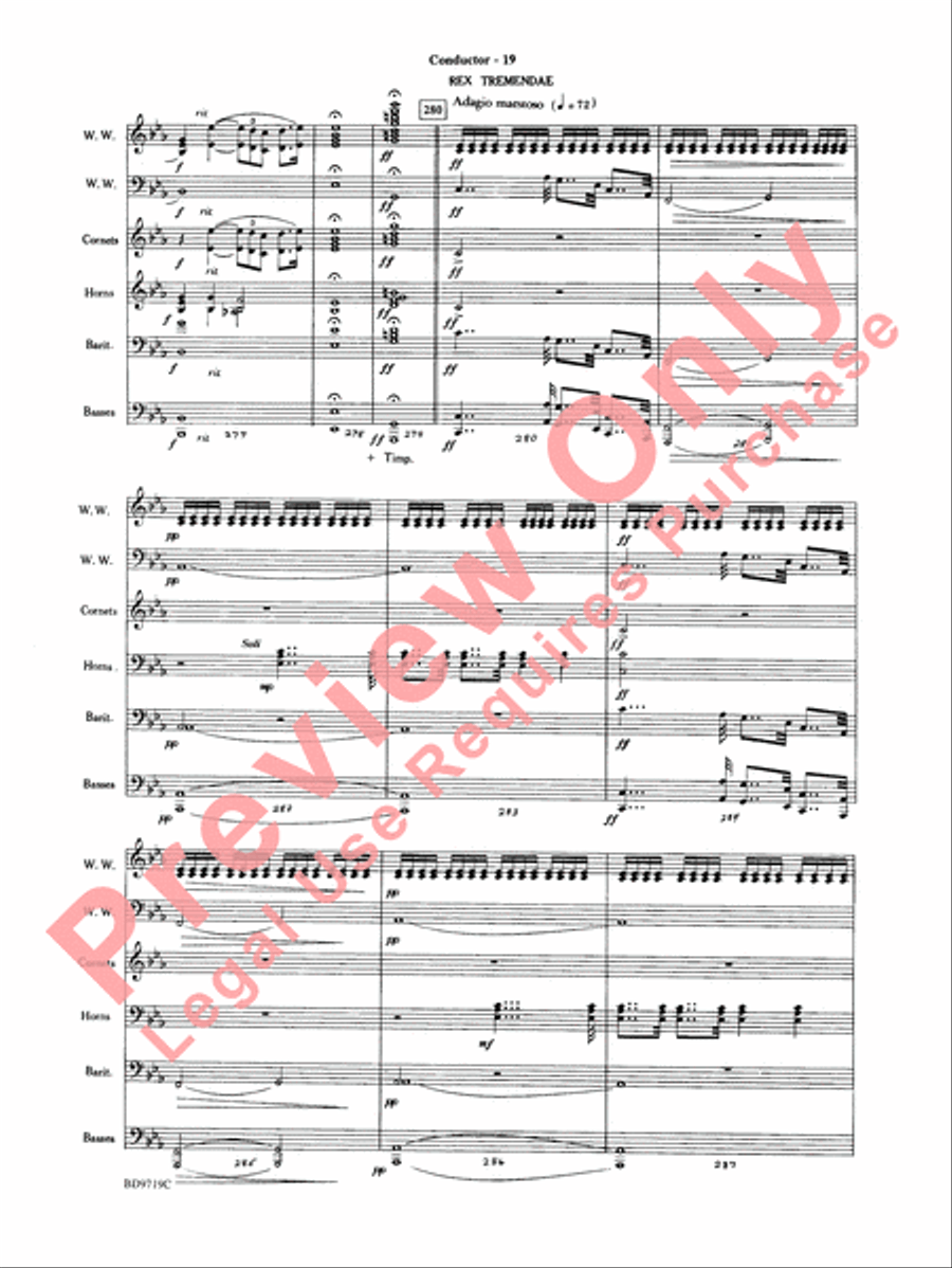 Manzoni Requiem (Excerpts) Concert Band scores gallery preview page 21