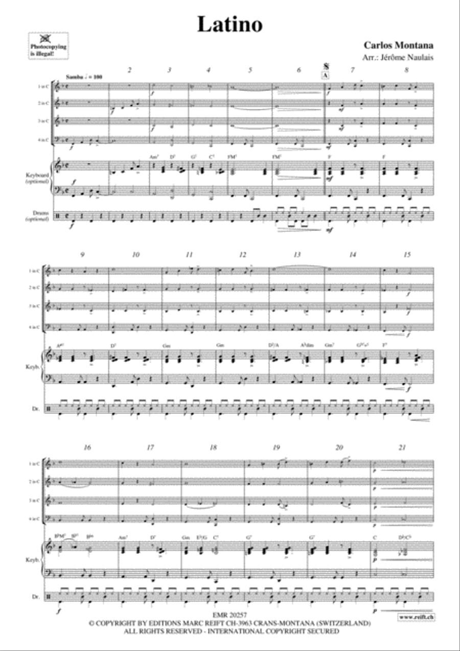 Latino Brass Ensemble scores gallery preview page 3