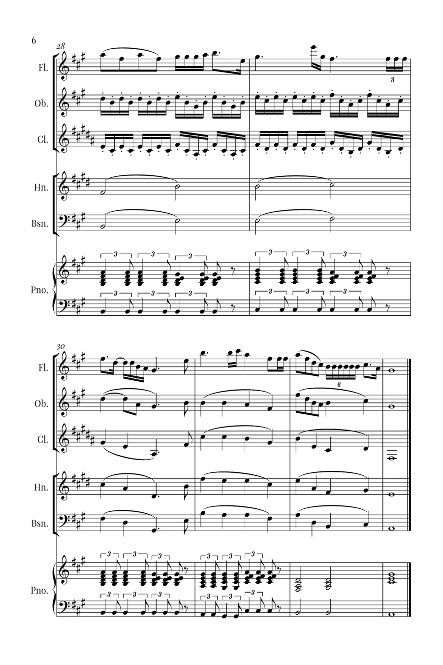 Die With A Smile Die With A Smile Woodwind Quintet scores gallery preview page 6