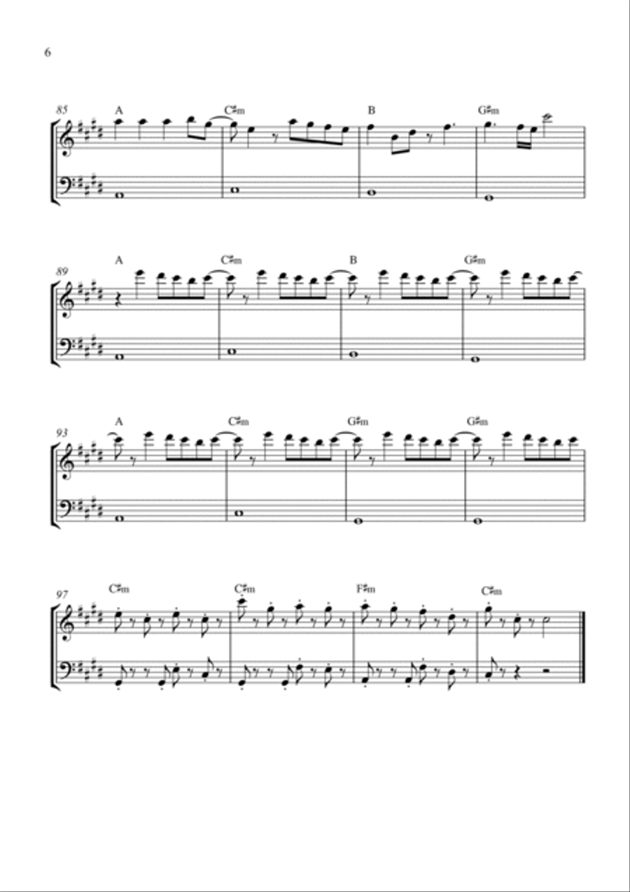 Bloody Mary String Duet scores gallery preview page 6