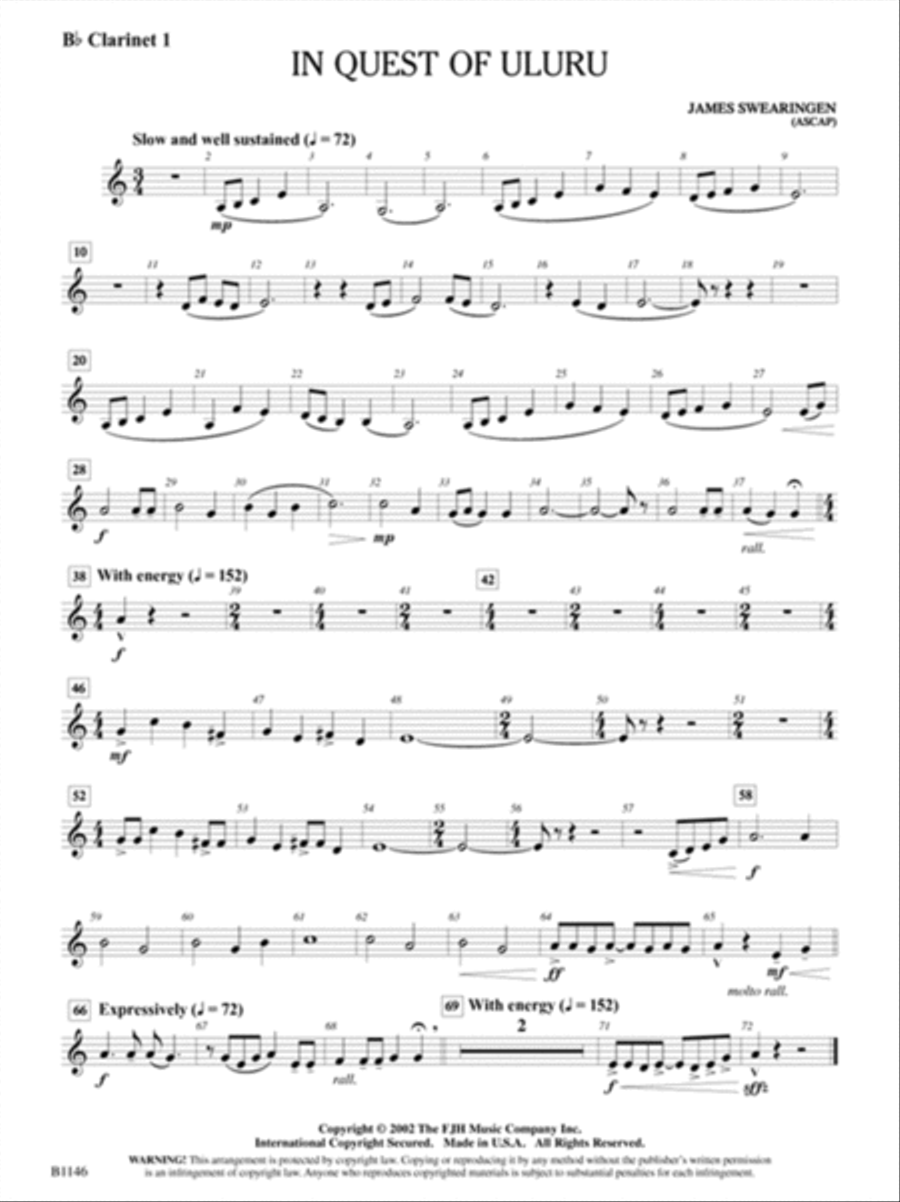In Quest of Uluru In Quest of Uluru Concert Band scores gallery preview page 2