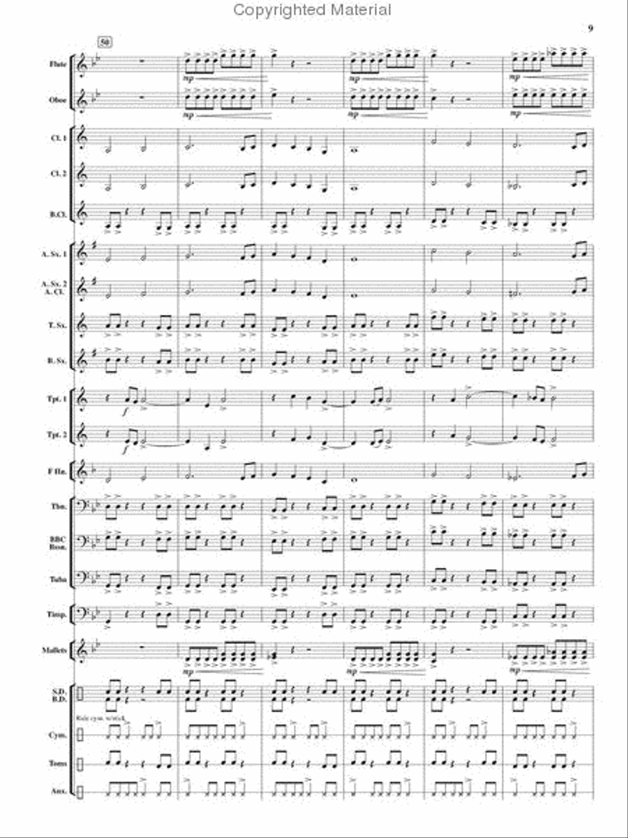 Renegade Dances Renegade Dances Concert Band scores gallery preview page 9