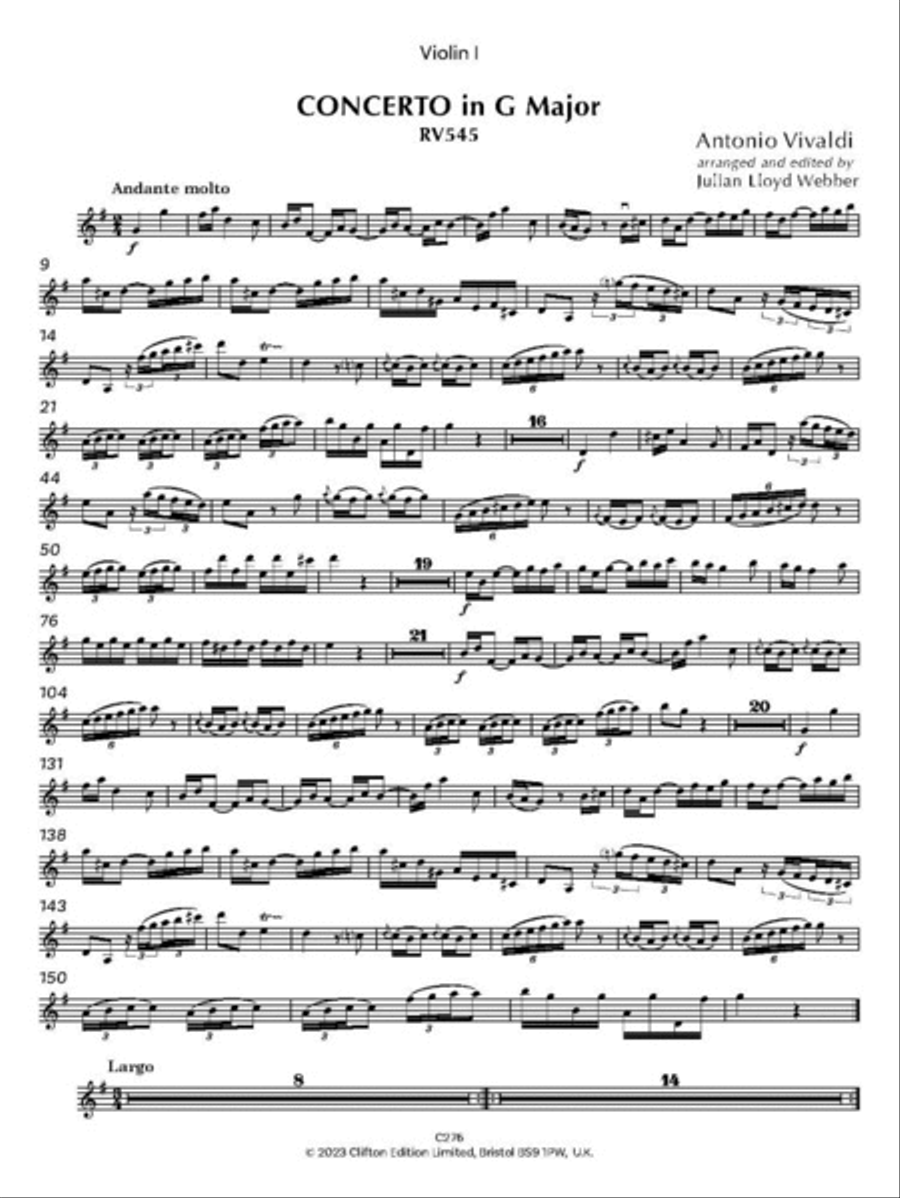 Concerto in G major RV545 Score scores gallery preview page 2