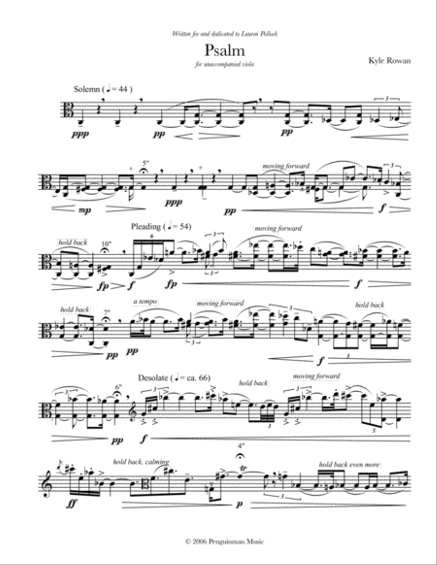 Psalm (solo viola)