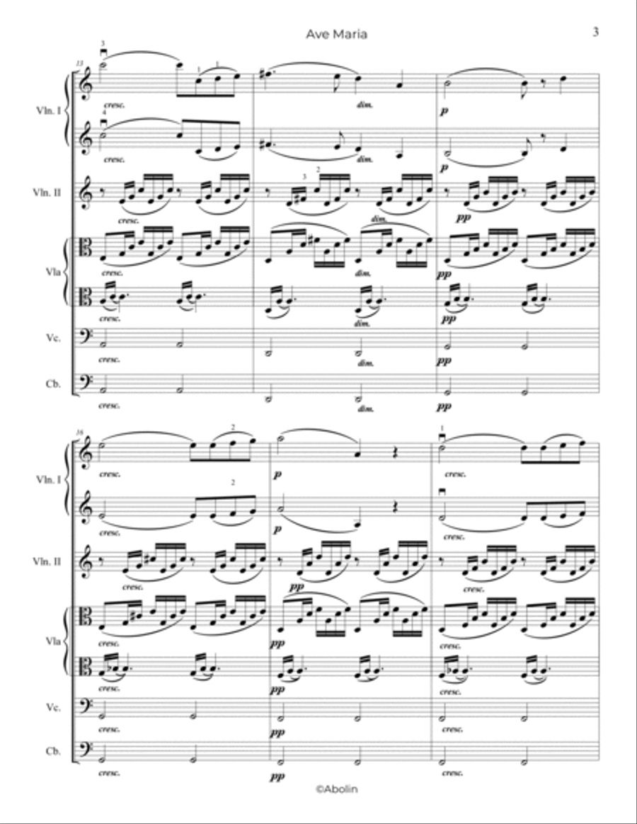 Bach/Gounod: Ave Maria - String Orchestra String Orchestra scores gallery preview page 4
