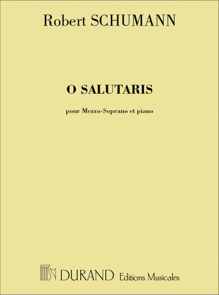 O Salutaris, Pour Mezzo-Soprano Et Piano