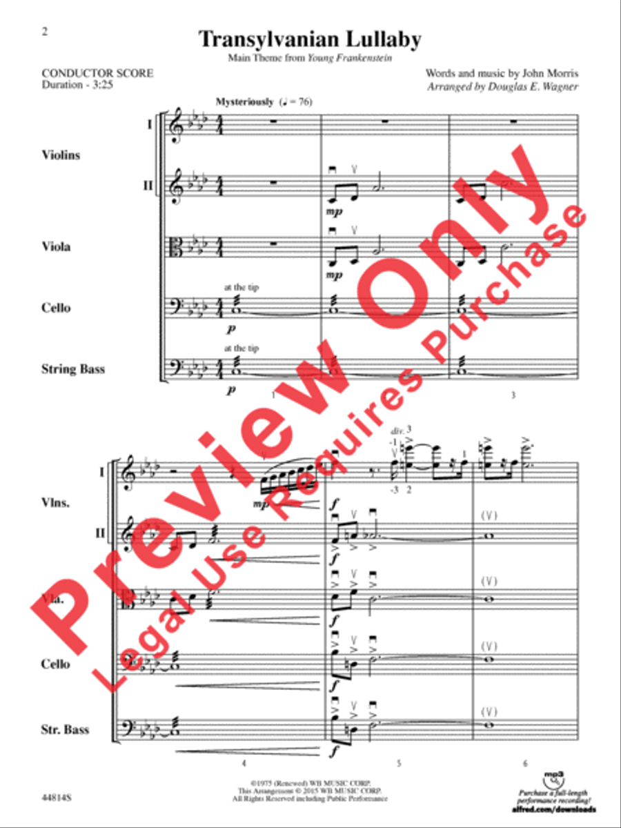 Transylvanian Lullaby Transylvanian Lullaby String Orchestra scores gallery preview page 3