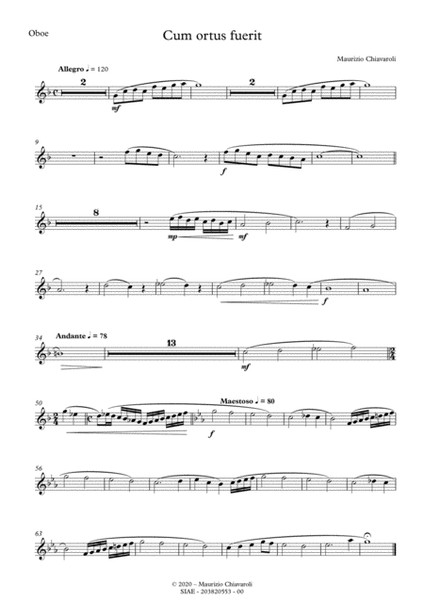 Cum ortus fuerit (with oboe and clarinet version) image number null