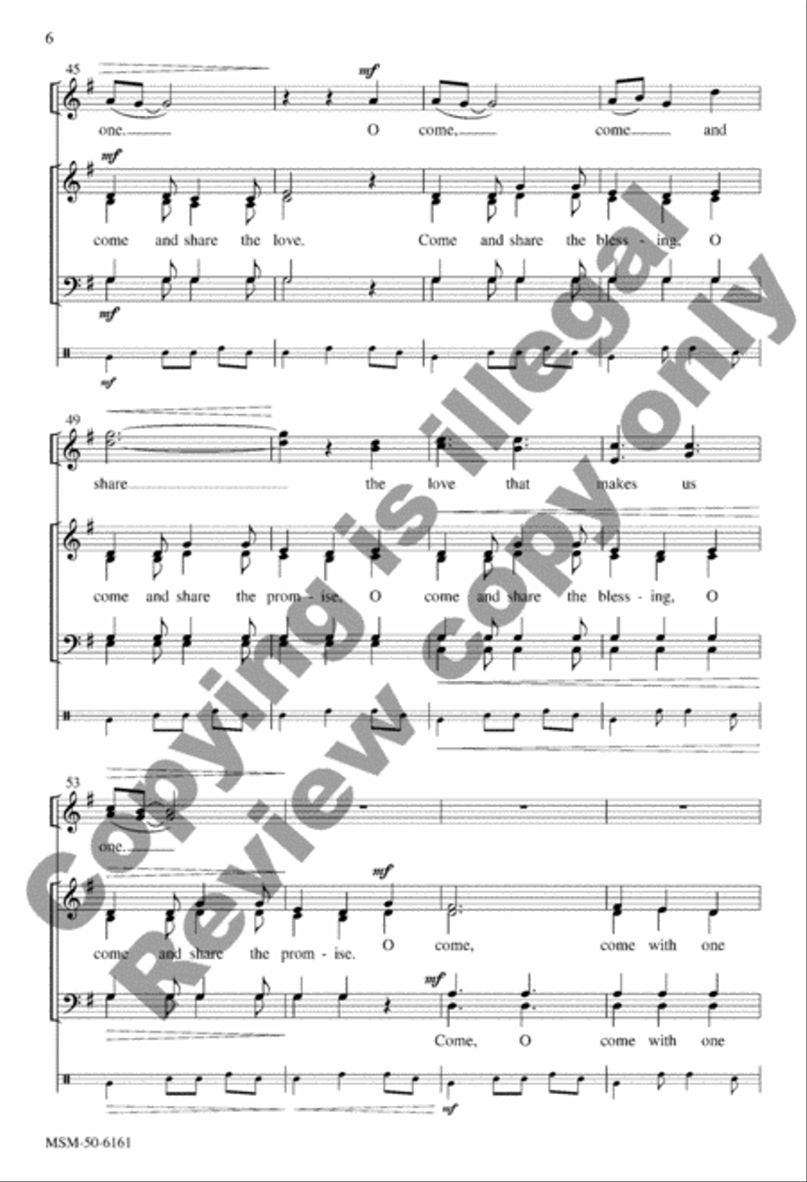 Come Before the Table 4-Part scores gallery preview page 6