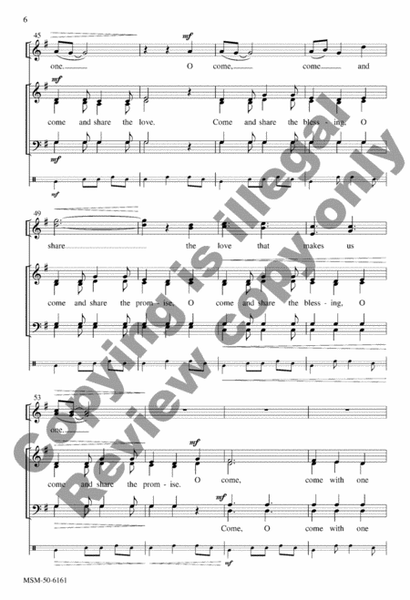 Come Before the Table (Choral Score) image number null