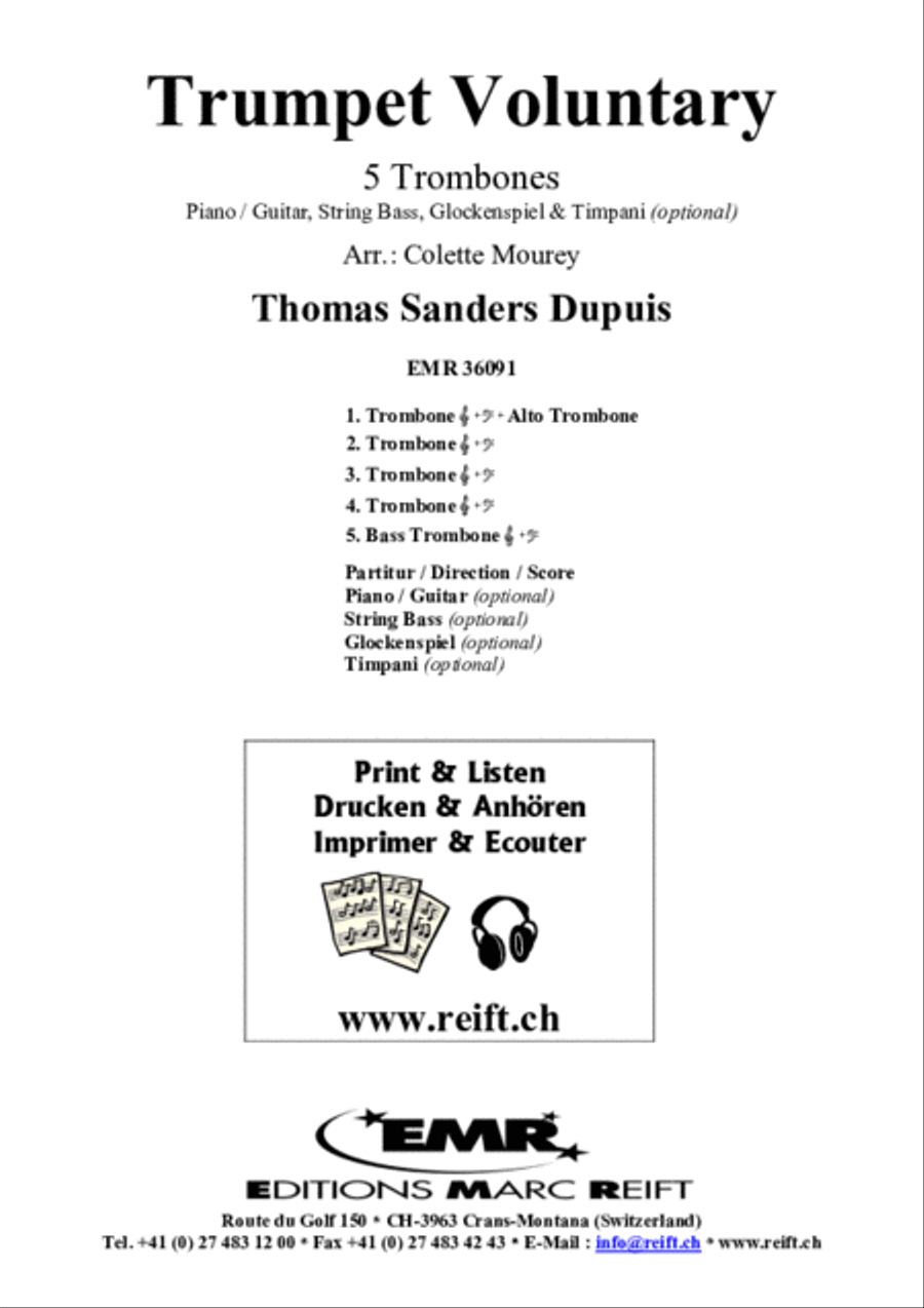 Trumpet Voluntary Trombone scores gallery preview page 2