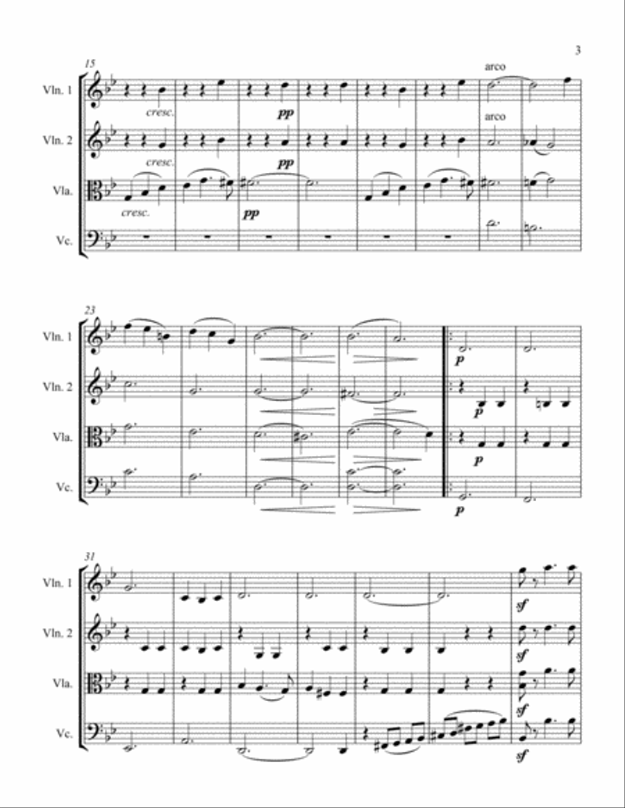 L'Automne Valse I. String Quartet scores gallery preview page 3