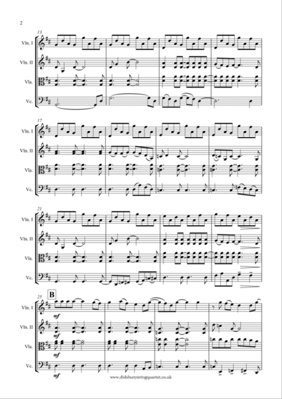 Sweet Child O' Mine String Quartet scores gallery preview page 3