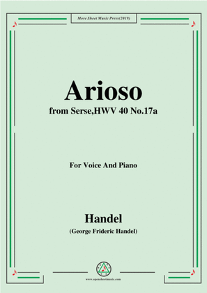 Handel-Arioso,from Serse HWV 40 No.17a,for Voice&Piano