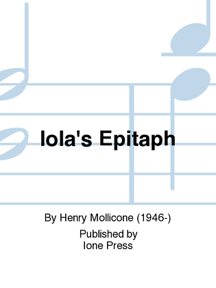Book cover for Iola's Epitaph