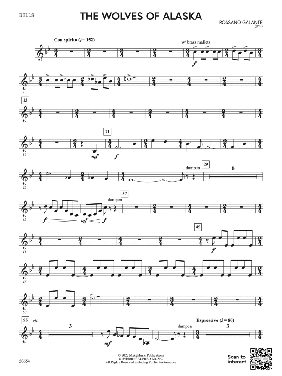 The Wolves of Alaska: Bells Concert Band scores gallery preview page 1