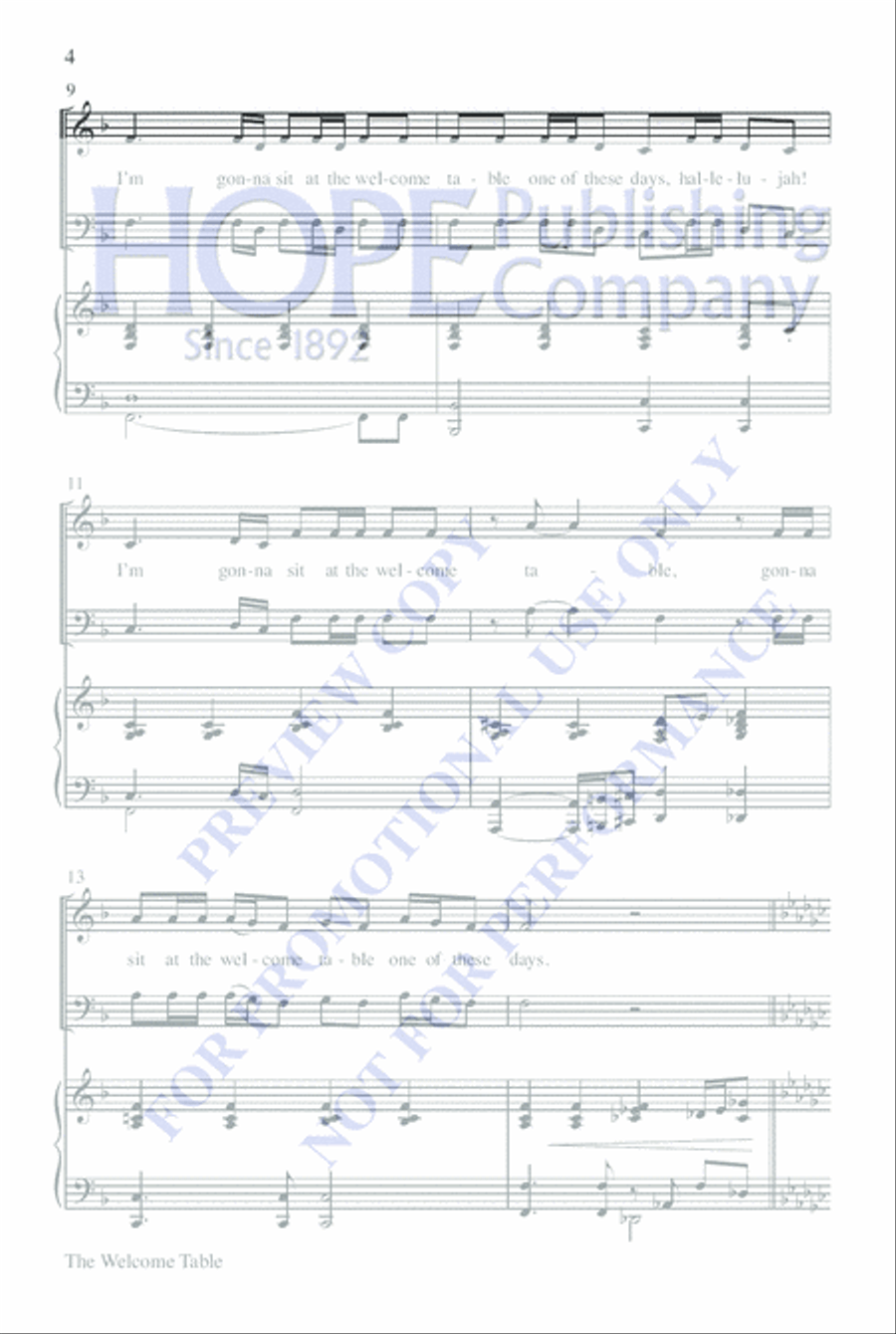 The Welcome Table The Welcome Table Choir scores gallery preview page 3