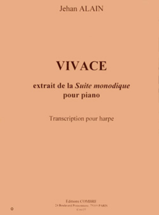 Book cover for Vivace extr. de Suite monodique - transcription pour harpe
