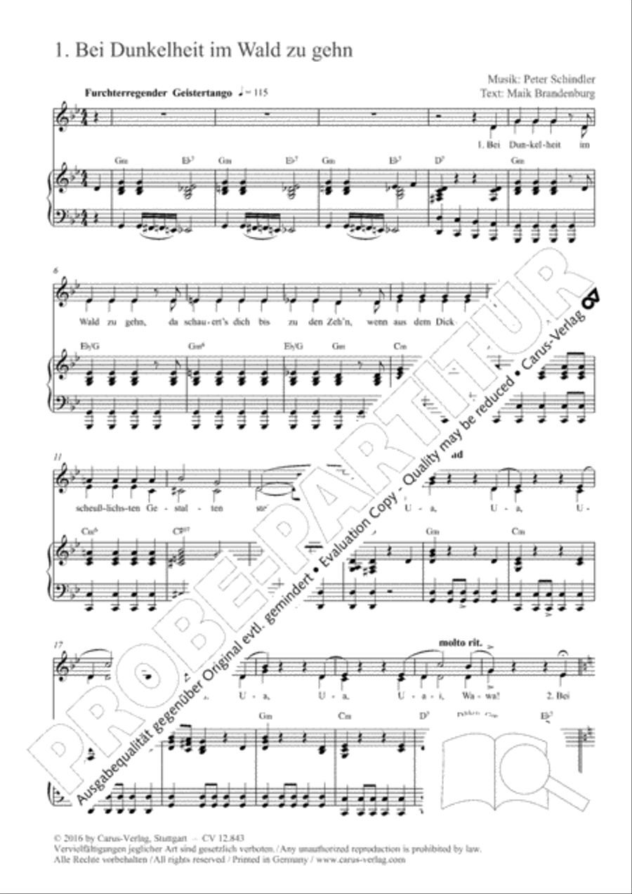 Gruselsongs, Band 1 Gruselsongs, Band 1 Score scores gallery preview page 5