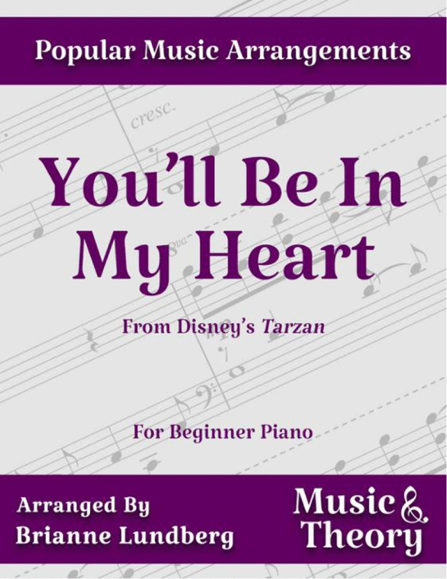 You'll Be In My Heart Easy Piano scores gallery preview page 1