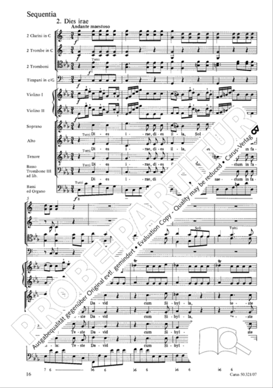 Requiem in C minor 4-Part scores gallery preview page 23