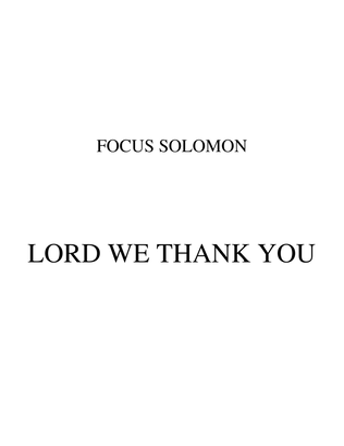 Book cover for Lord we thank you