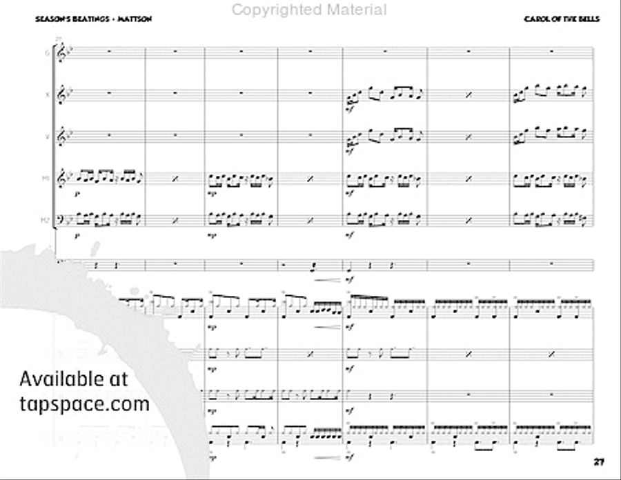 Season's Beatings Percussion Ensemble scores gallery preview page 43