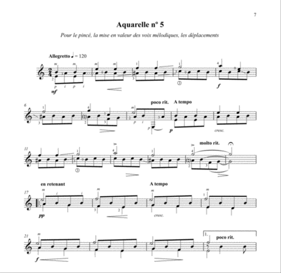 Aquarelles - Volume 1 Acoustic Guitar scores gallery preview page 2