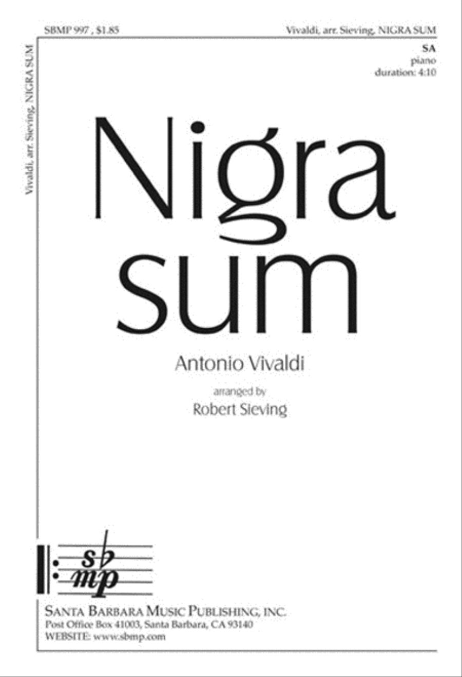 Nigra sum - SA Octavo SA scores gallery preview page 1
