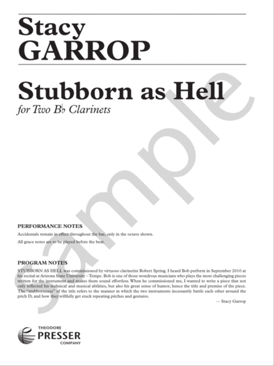 Stubborn As Hell Stubborn As Hell Chamber Music scores gallery preview page 3