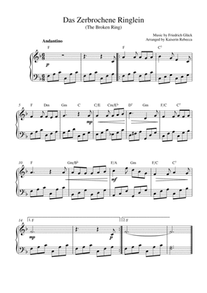 Das Zerbrochene Ringlein (The Broken Ring) (piano solo with chords)