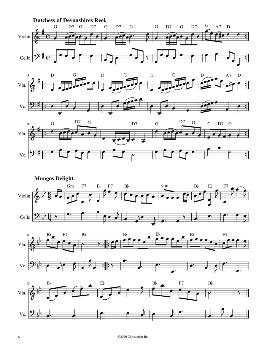 Ignatius Sancho - Twelve Country Dances Small Ensemble scores gallery preview page 6