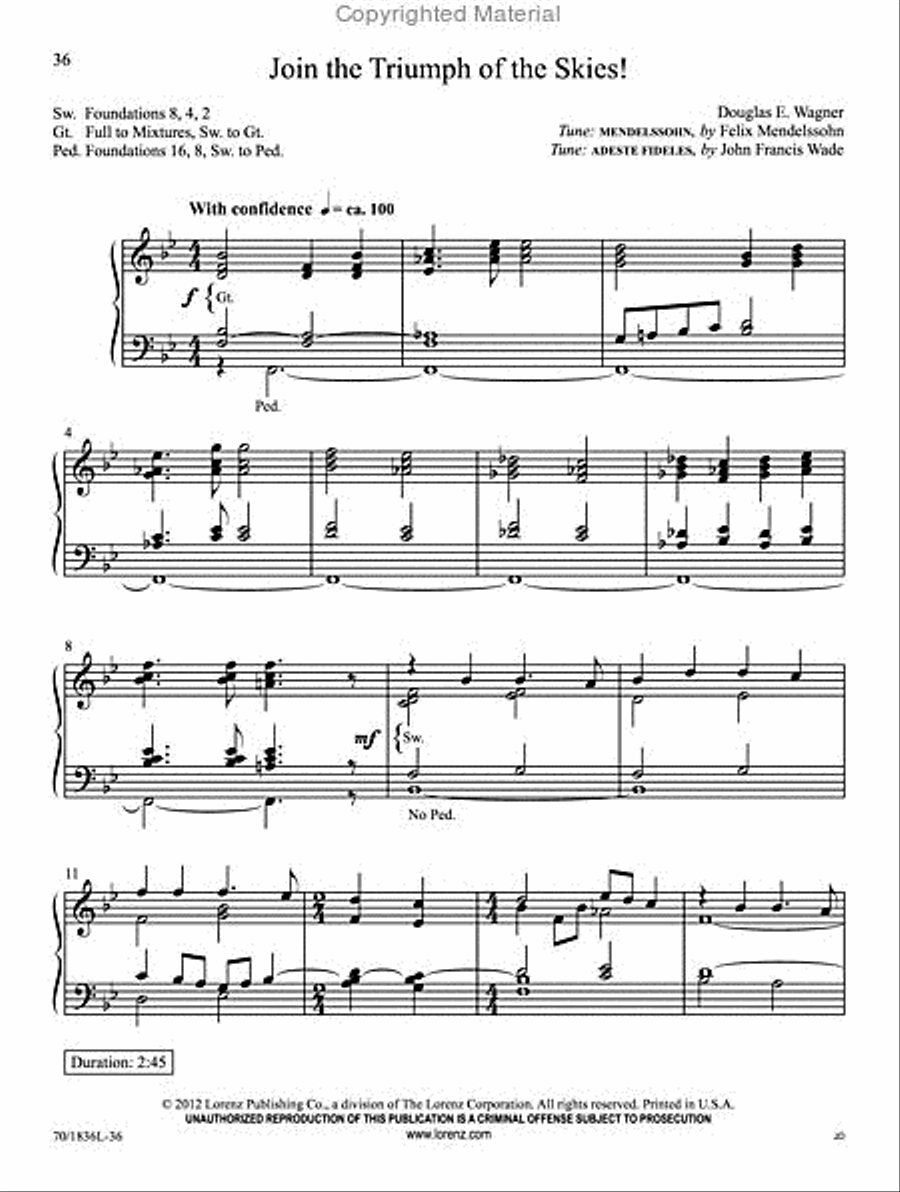 Easy Organ Library, Vol. 54 Organ Solo scores gallery preview page 6