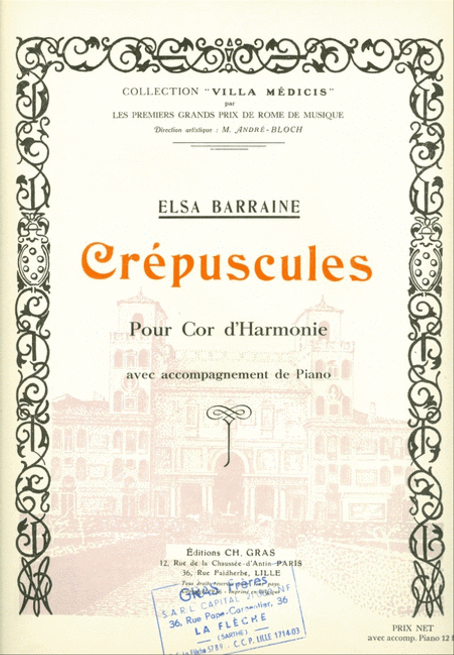 Crepuscules (saxophone-alto & Piano) Saxophone scores gallery preview page 1