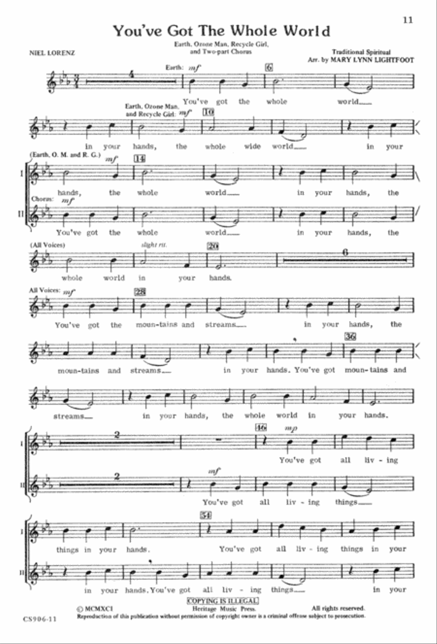 Gonna Have An Earth Day - Singer's Ed Unison Choir scores gallery preview page 13
