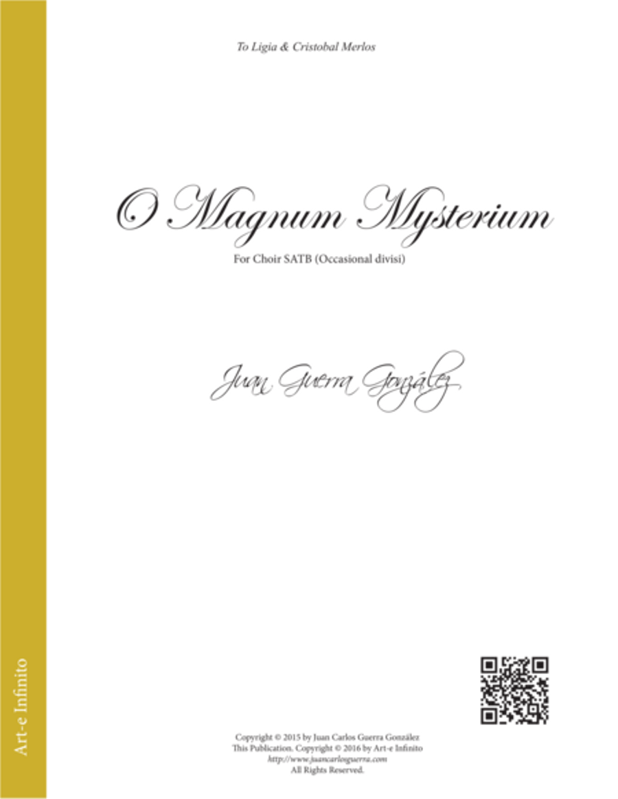O Magnum Mysterium 4-Part scores gallery preview page 1