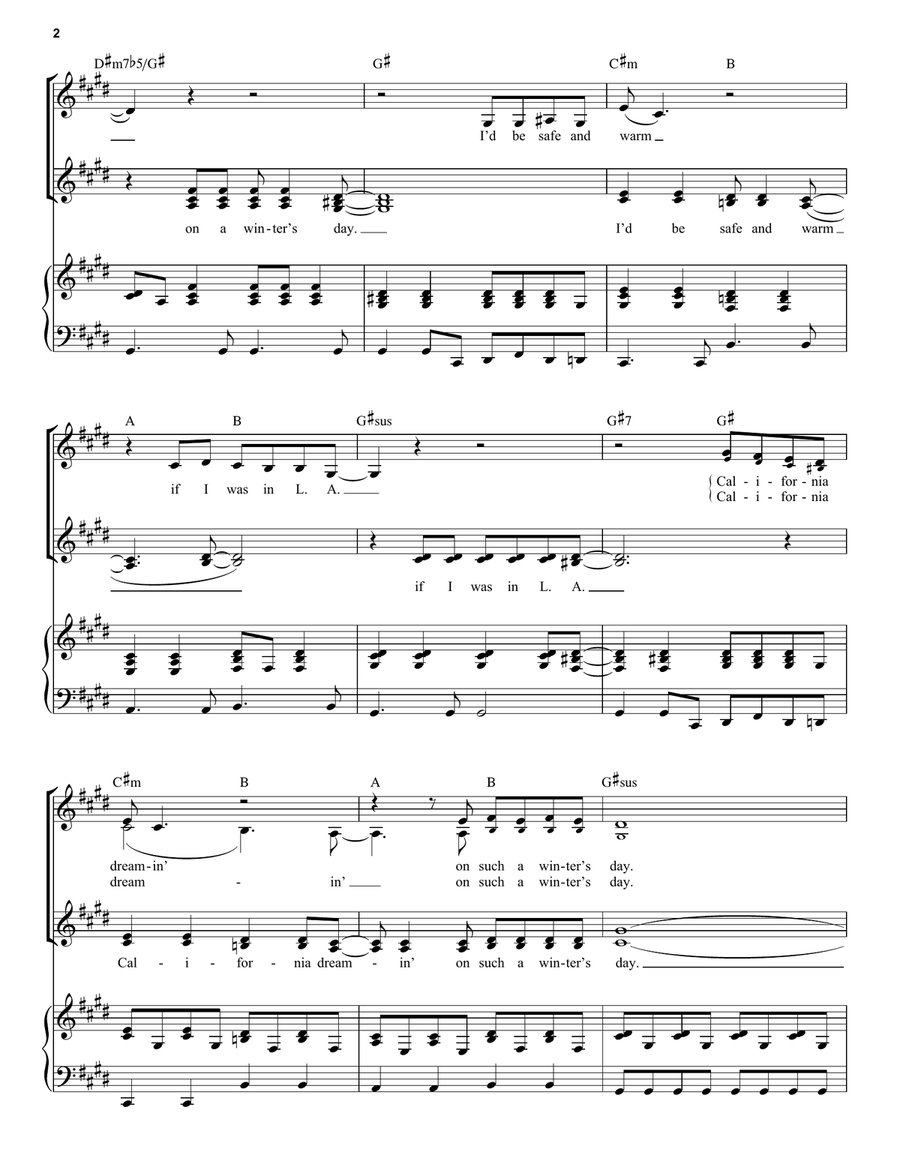 California Dreamin' Voice scores gallery preview page 2