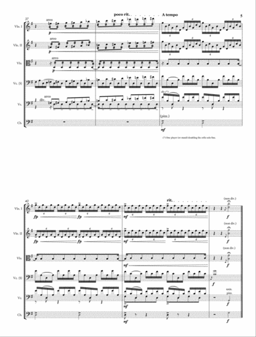 Prélude Suite Nº 1 in G Major (BWV 1007) for Cello Solo and String Orchestra String Orchestra scores gallery preview page 6
