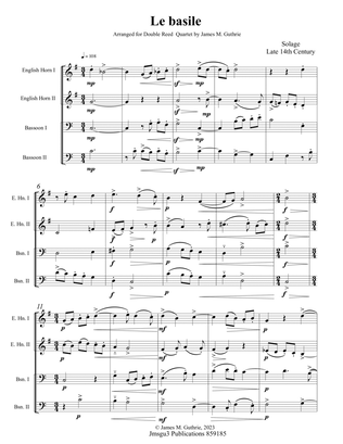Solage: Le basile for Double Reed Quartet